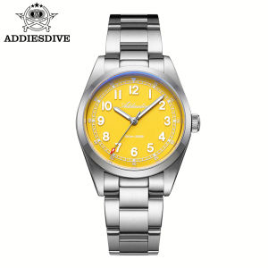 ADDIESDIVE Luxury Mens Watch 100m Water Resistance Sapphire Glass BGW9 Super Luminous Quartz Movement Stainless Steel Bracelet