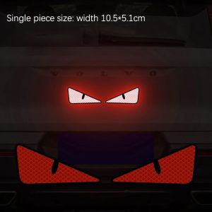2pcs Car Reflective Safety Warning Tape Cat Eyes Pattern Night Driving Safety Decals for Auto Truck Motorcycle Reflector Sticker