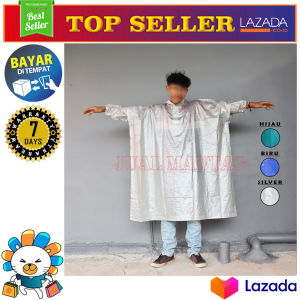 Jas Hujan Ponco Lengan Raincoat Poncho Satria Mantel Hujan Anti Tembus dan Bau Murah