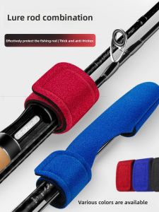 Protective Fishing Rod Bag Lure Rod Bundle with Cover Storage Fishing Gear Magic Tape Fishing Rod Case Cap Outdoor Camping Travel