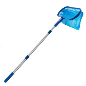 Sikiwind Swimming Pool Skimmer Net with Telescopic Pole Ponds Cleaning Debris Leaf Rake