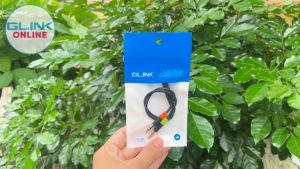 GLINK GLEX-001 มาตรฐานทน 2:1 แปลง 2 ช่องเป็น 1 ช่องรวมสัญญาณไมค์และเสียง 2.5mm ขนาด 3.5MM
