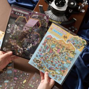 2.5D Miniature Scene Landscaping Stickers Rhapsody Series Decompression Educational Toys Handbook Decoration DIY Material