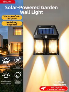 SUIYI | Solar Waterproof Outdoor Wall Light With Motion Sensor