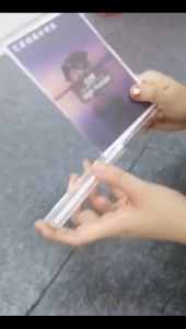 ป้ายอะคริลิคตั้งโต๊ะ ป้ายชื่อตั้งโต๊ะ ป้ายตั้งอะคริลิค ป้ายตั้งโต๊ะเมนู ป้ายตั้งโต๊ะ A4 A5 แนวตั้ง