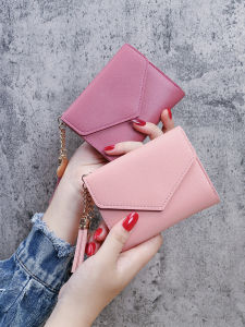 กระเป๋าสตางค์ผู้หญิงแบบสั้น กระเป๋าใส่ธนบัตร กระเป๋าแฟชั่นสไตล์เกาหลี กระเป๋าสะพายไหล่แบบน่ารัก กระเป๋าใส่เหรียญ กระเป๋าใส่บัตร