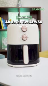 SAMONO New Air Fryer Dengan Kaca Transparan Kapasitas 5 Liter 700W Low Watt AFW50 Mesin Penggoreng Tanpa Minyak Pemanggang Makanan