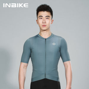 INBIKE 2024 Mens Cycling Jersey with Pockets Breathable Quick-drying Professional MTB Bike Short Sleeve Bicycle Shirt