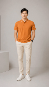 Cheetah Men Baju Polo Lelaki Premium Cotton Pique Short Sleeve Polo Shirt With Tipping Collar - 76706(R)