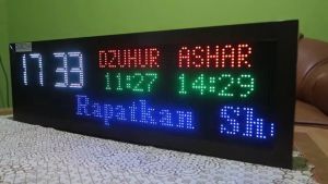 Jadwal Sholat RGB 7 Warna 20x70Cm Wifi Android