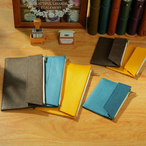 Creative Travelers Notebook Accessories Canvas Zipper Pouch Document Storage Card Holder TN307 Other Binding Washed Leather