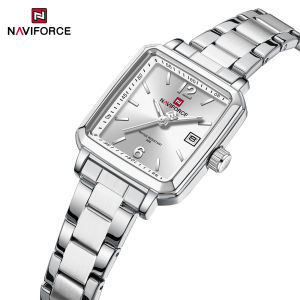 NAVIFORCE Original Watch for Wowen Calendar Luminous Stainless Steel Strap Seiko Movement 30m Waterproof Brand New Quartz Ladys Girls Casual Fashion Watches NF9252L