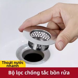 TEKANAI | Stainless Steel Strainer Bathroom Sink Stopper Filter Drain Accessory