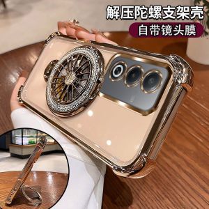 Oppo A3pro Overseas Version Silicone Protective Case with Lens Film Anti-fall Airbag Transparent Full Cover Mobile Phone Shell