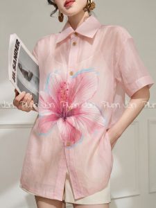 PlumJan | Áo Blouse In Hoa Hồng Mẫu Thiết Kế Độc Đáo Mới