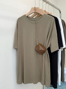 Lightweight Snowflake Cotton Womens T-shirt Loose Casual Summer Top Matching Shark Pants White Mid-Length Dongda Market