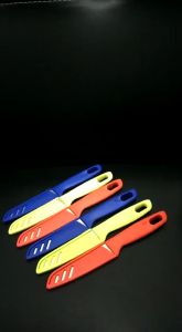 Pisau Dapur Pemotong Buah Sayur 10 cm Gagang Sarung Plastik- Pisau Buah Tajam