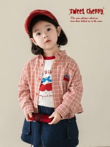 YOEHYAUL | Cartoon Embroidery Stylish Comfortable Breathable Loose Girls Autumn and Spring Jacket
