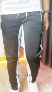 VCRL Celana Jogger Hypebeast Hitam List Putih Bahan Scuba Premium Streetwear Nyaman Elastis