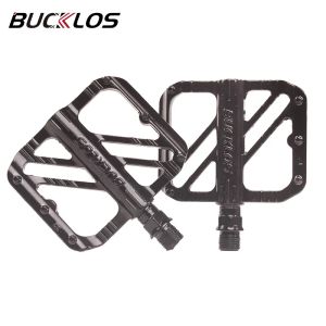 BUCKLOS Bicycle Pedals MTB Road Bike Flat Pedal Platform Non Slip DU Bearing Mountain Bicycle Contact Platform Pedals Bike Parts