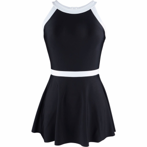 Manning Womens One-Piece Swimsuit 2024 New plus Size Thermal Spa Swimwear Flattering Skirt Design Coverage Casual Style