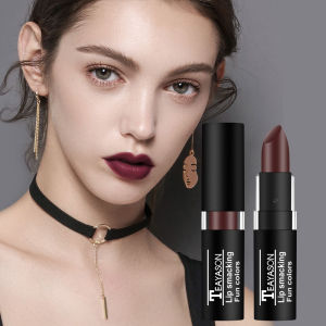 12 Color Waterproof Velvet Matte Lipstick Lasting Black White Purple Pigment Lipstick Christmas Halloween Vampire Red Party Lip Cosmetics