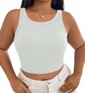 TRISHA - Plus Size Sleeveless Top Plus Size Crop Top