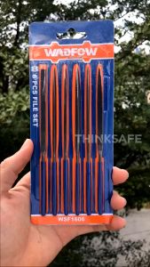Bộ 6 giũa tiện dụng Wadfow WSF1606 kích thước 140mm giũa sắt đa năng gồm giũa phẳng tròn bán nguyệt vuông tam giác dẹp - Thinksafe