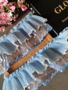 Vải Nhung Hoa Ren Hai Lớp Viền Răng Cưa Trang Trí Quần Áo Búp Bê Cho Thú Cưng Vật Dụng Thủ Công May Vá DIY