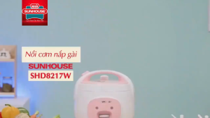 Nồi cơm điện 1.8L SUNHOUSE SHD8607W 700W nấu cơm siêu nhanh - Bảo hành 1 năm