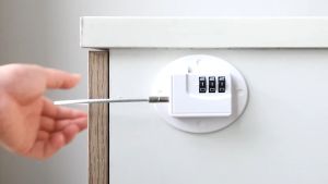 Upgrade Refrigerator Lock Child/Baby Proofing Lock for Fridge Cabinets Drawers Window encrypted