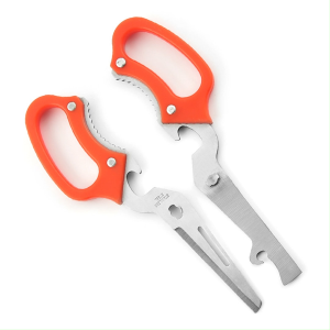 Multi function sharp kitchen scissors/Gunting ikan ayam stainless steel serbaguna