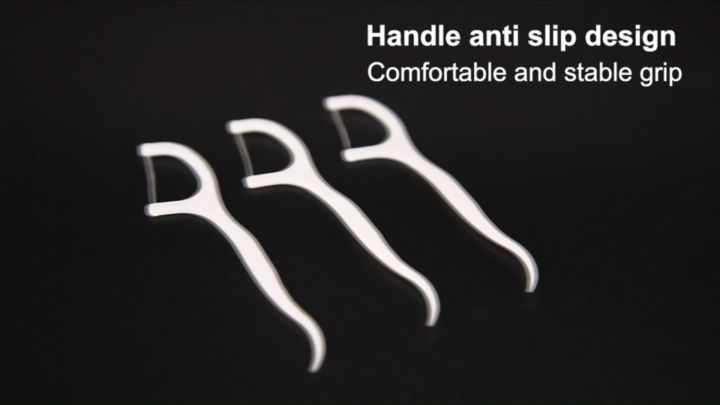 50 Pcs Floss Stick Dental Floss Picks Biodegradable Dental Picks for Teeth Cleaning, Plaque Remover