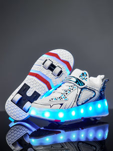 Childrens Four-Wheel Scooter Shoes Boys Girls Walk-About Shoes Roller Skates Sports Wheels Aimoge Brand Adjustable Size