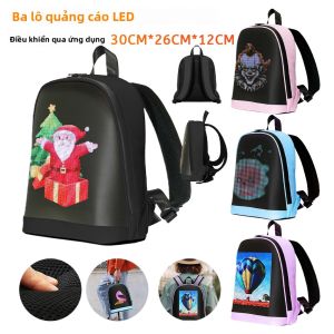 Ba Lô Quảng Cáo LED Điều Khiển Bằng Ứng Dụng Chống Nước Màn Hình Pixel Ngoài Trời Túi Đựng Đồ Công Tác Du Lịch Chất Liệu Vải Bố & Nylon
