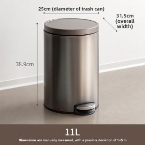 LANJIAOLUO | Pedal Operated Luxury Large Trash Can
