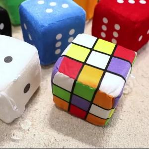 Funny Magic Cube Dice Hanging Pendent Stuffed Plush Doll Intresting Party Game Props Creative Gifts For Friends