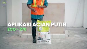 SEMEN ECO MORTAR INSTAN ECO - 270 ECO-270 ACIAN PUTIH WHITE SKIMCOAT 40KG 40 KG