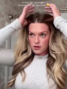 Penghantaran dari China [2025]3 Akar 3cm Besi Lencong Tanpa Panas Tebal Getah Lencong Cangkuk Ajaib Tidur Gelombang Besar Fesyen Malas Eropah dan Amerika 3.1