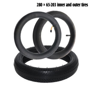 New 12 inch Pneumatic Tire 280x65-203 Inner Tube Outer Tyre for Childrens Bicycle Trolley Baby Stroller Handcart Wheels Parts