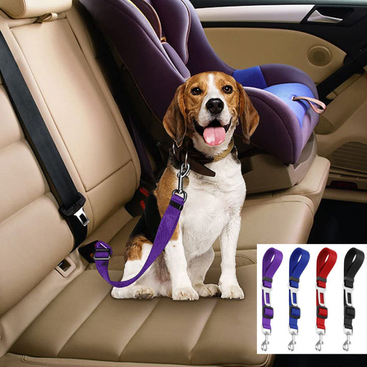 Pet Cat Dog Car Seat Belt Adjustable Safety Travel Clip Reflective ...