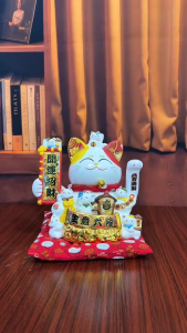 แมวกวัก นำโชคเรียกลูกค้า ไซส์ 10" รุ่นค้าขายดี เจริญรุ่งเรื่อง เสริมฮวงจุ้ย การค้า การขาย ให้ราบรื่น