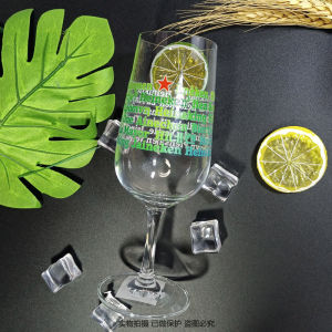 Original Heineken Beer Glasses Crystal Glass 150th Anniversary Edition Tall Stemmed 250 High Quality Bar Dining Restaurant