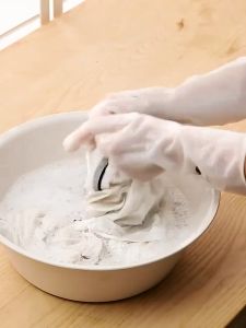 Latex Long Gloves Dishwashing Gloves Kitchen Cleaning Waterproof Thick Latex Rubber