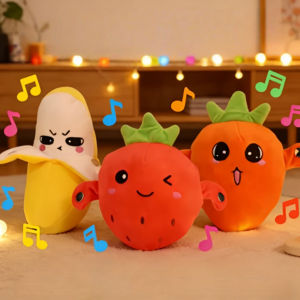 Bandai | Interactive Music Rhythm Plush Doll Banana Fruit Induction Parent-Child Toy Cultivates Music Perception Creative Educational