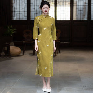 YIJIAHONG | Modern Chinese Style Womens Qipao for Autumn