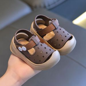 JIFANPAUL |Summer Infant Slip-Resistant Soft Sole Protective Toe Sandals for Boys and Girls 1-2 Years