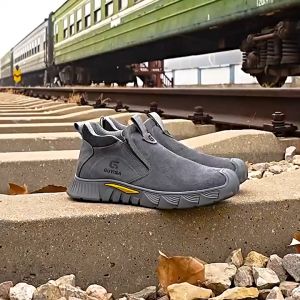 Men Welder Work Boots Footwear Puncture-Proof Work Shoes Steel Toe Safety Boots Men Indestructible Boots Protective Safety Shoes