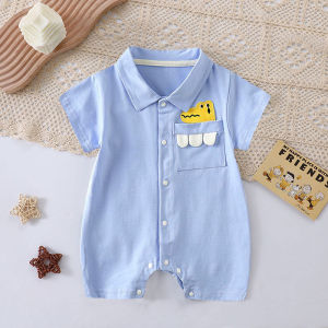 Summer Thin Short Sleeve Romper Baby Clothes A-Class One Year Old Baby Summer Outfit Half Sleeve Summer Apparel Harai Outerwear