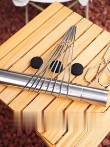 FR-C1162 Tusuk Sate Stainless Steel Reusable Anti Karat Barbeque Skewer / Tusukan Sate Ayam Sosis